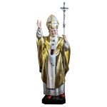 彩绘木雕-教宗若望保禄二世（Pope John Paul II）-多尺寸