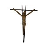 彩绘木雕-造型基督与十字架（Stylized Christ with cross）-多尺寸