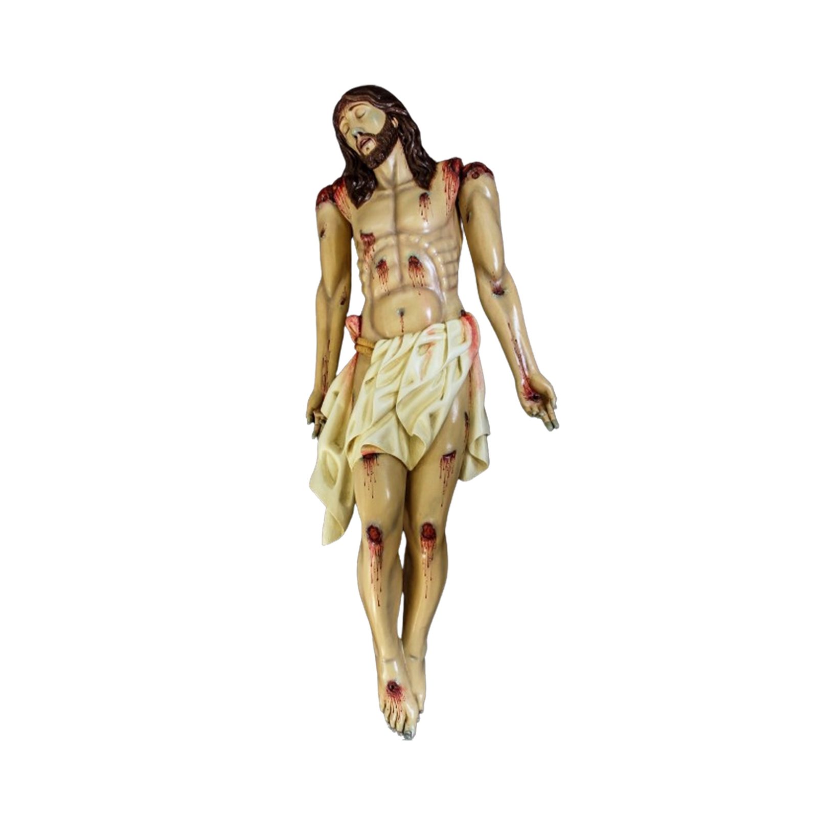IC02STP582 彩绘木雕-死亡基督(Dead Christ)-多尺寸 - 图片 1