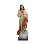 彩绘木雕-耶稣圣心（Sacred Heart of Jesus）-多尺寸