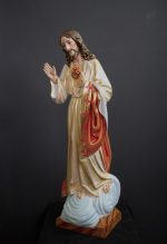 彩绘木雕-耶稣圣心（Sacred Heart of Jesus）-多尺寸 - 图片 2