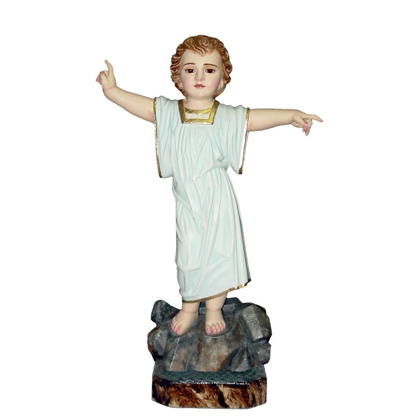 IC02STP670 彩绘木雕-圣婴耶稣张开双臂(Baby Jesus Open Arms)-多尺寸 - 图片 1