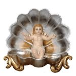 彩绘木雕-贝壳中的圣婴耶稣（Baby Jesus in a Shell）-多尺寸