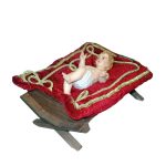 彩绘木雕-马槽中的圣婴耶稣（Baby Jesus in the Manger）-多尺寸