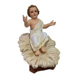 彩绘木雕-马槽中的圣婴耶稣（Baby Jesus in the Manger）-多尺寸