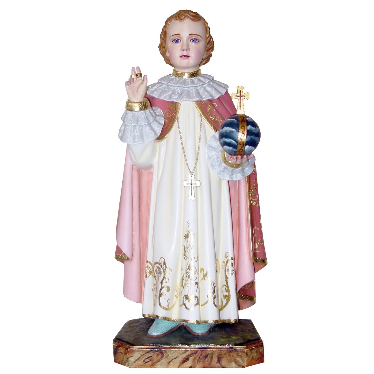 IC02STP690 彩绘木雕-布拉格圣婴(Infant Jesus of Prague)-多尺寸 - 图片 1