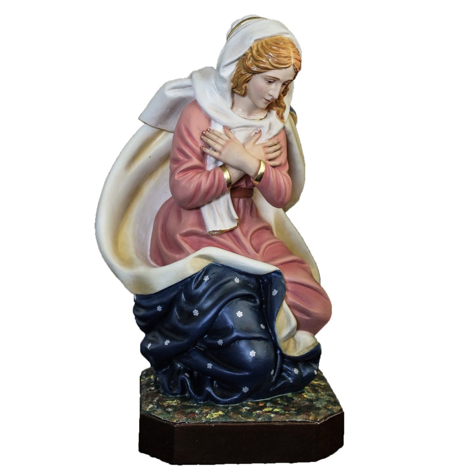 彩绘木雕-玛利亚（Mary）-多尺寸