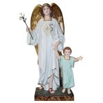 彩绘木雕-守护天使与儿童（Guardian Angel with Child）-多尺寸