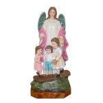 彩绘木雕-守护天使与儿童们（Guardian Angel with Children）-多尺寸