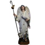 彩绘木雕-圣拉斐尔天使（Angel St. Raphael）-多尺寸