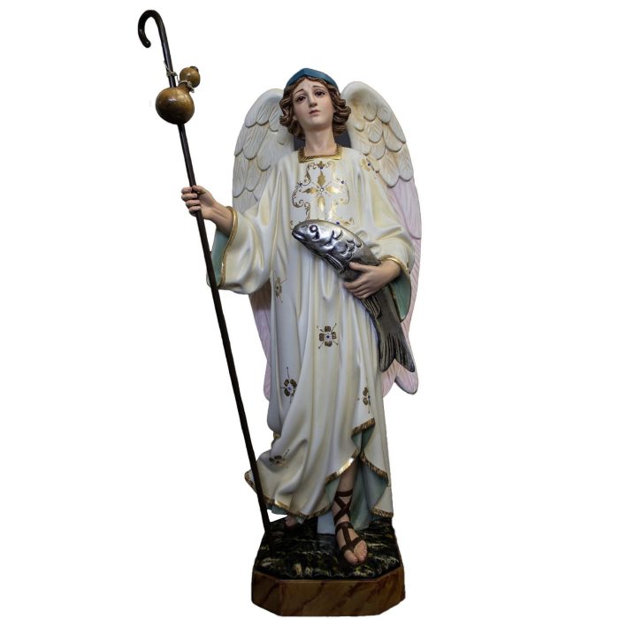 彩绘木雕-圣拉斐尔天使（Angel St. Raphael）-多尺寸
