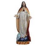彩绘木雕-耶稣圣心（Sacred Heart of Jesus）-多尺寸