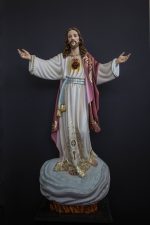 彩绘木雕-耶稣圣心（Sacred Heart of Jesus）-多尺寸 - 图片 2