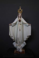 彩绘木雕-圣母圣心（Sacred Heart of Mary）-多尺寸 - 图片 2