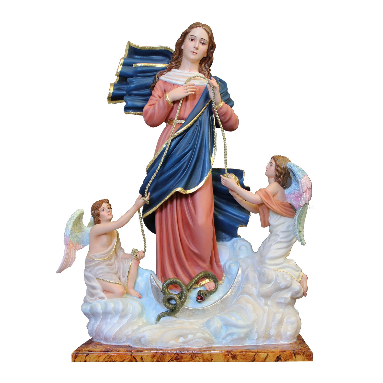 IC02STP120 彩绘木雕-解结圣母(Our Lady Undoer of Knots)-多尺寸 - 图片 1