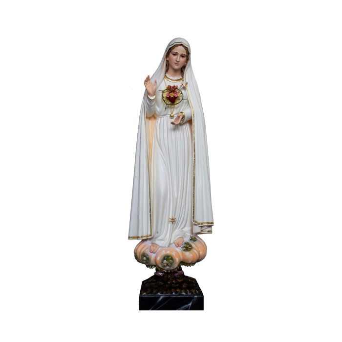 彩绘木雕-圣母圣心（Sacred Heart of Mary）-多尺寸