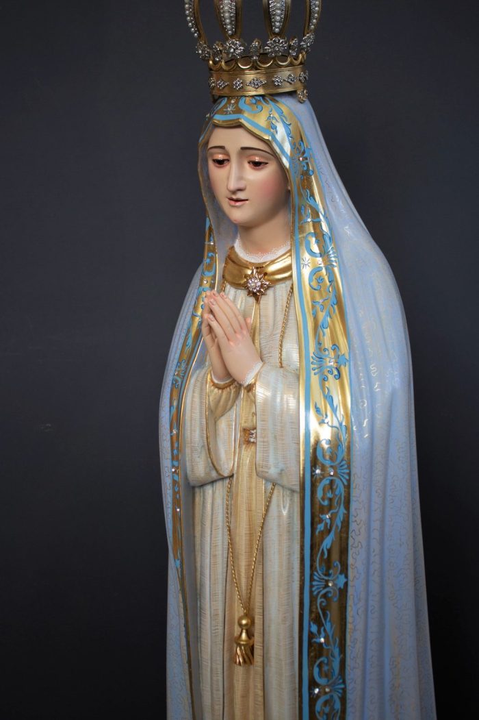 彩绘木雕-法蒂玛圣母（Our Lady of Fatima）-多尺寸 - 图片 2