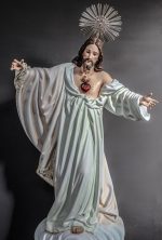 彩绘木雕-耶稣圣心（Sacred Heart of Jesus）-多尺寸 - 图片 2