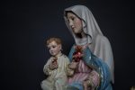 彩绘木雕-圣母圣心与圣婴耶稣（Sacred Heart of Mary with
  Baby Jesus）-多尺寸 - 图片 2