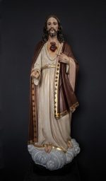 彩绘木雕-耶稣圣心（Sacred Heart of Jesus）-多尺寸 - 图片 3