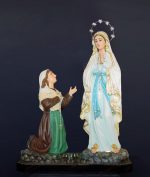 彩绘木雕-露德圣母与圣伯尔纳德（Our Lady of Lourdes with Saint Bernadette）-多尺寸 - 图片 2