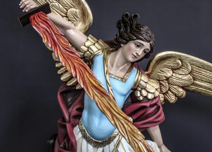 彩绘木雕-天使圣弥额尔（Angel St. Michael）-多尺寸 - 图片 2