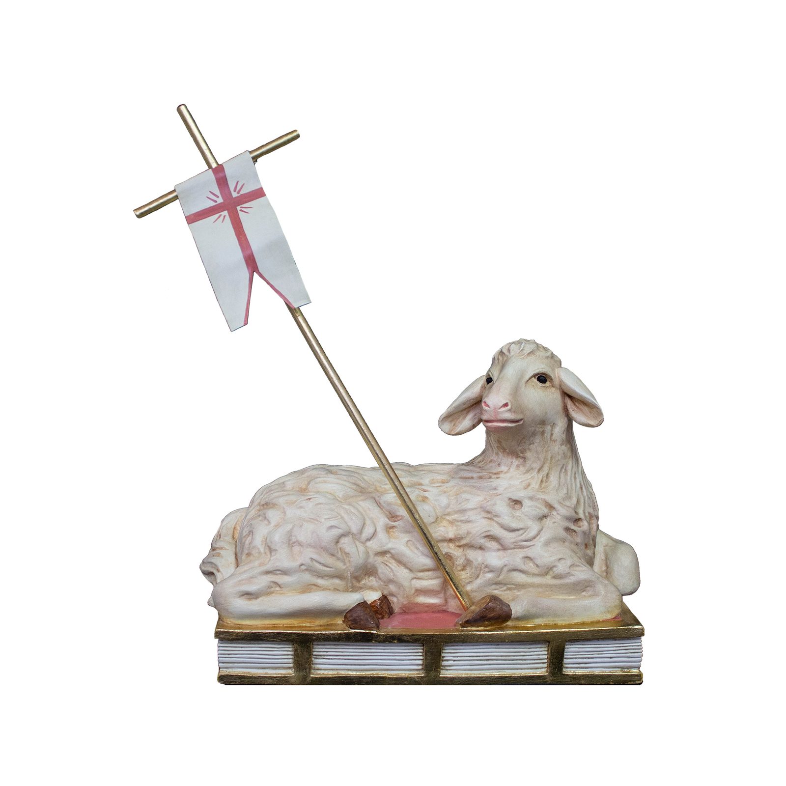 IC02STP700 彩绘木雕-逾越羔羊(Paschal Lamb)-多尺寸 - 图片 1