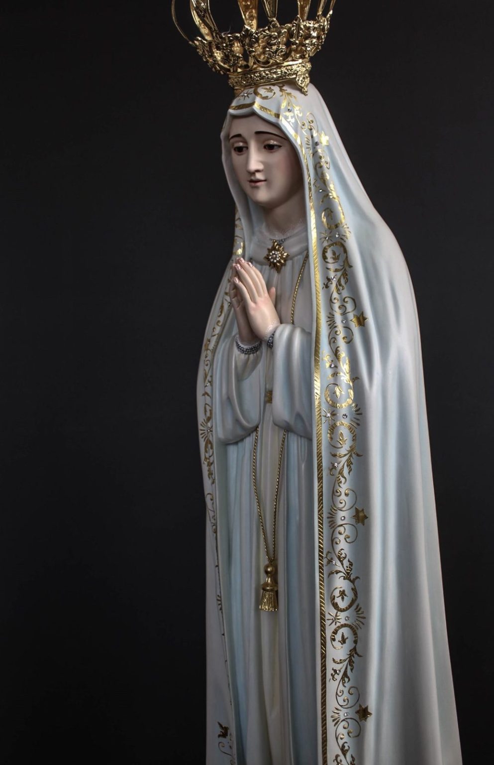 彩绘木雕-法蒂玛圣母（Our Lady of Fatima）-多尺寸