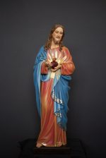 彩绘木雕-耶稣圣心（Sacred Heart of Jesus）-多尺寸 - 图片 3
