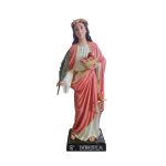 彩绘木雕-圣多萝西娅（Saint Dorothea）-多尺寸