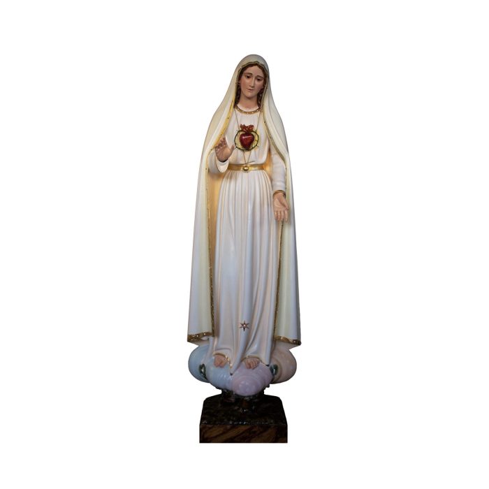 彩绘木雕-圣母圣心（Sacred Heart of Mary）-多尺寸