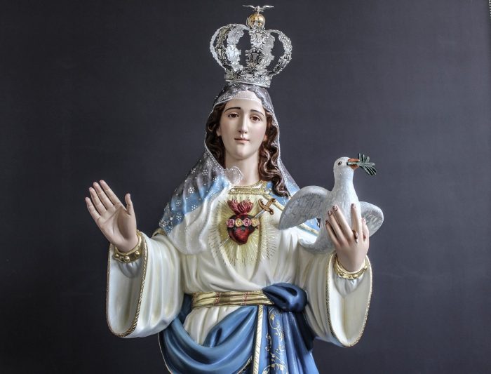 彩绘木雕-圣母·和平（Our Lady of Peace）-多尺寸 - 图片 2