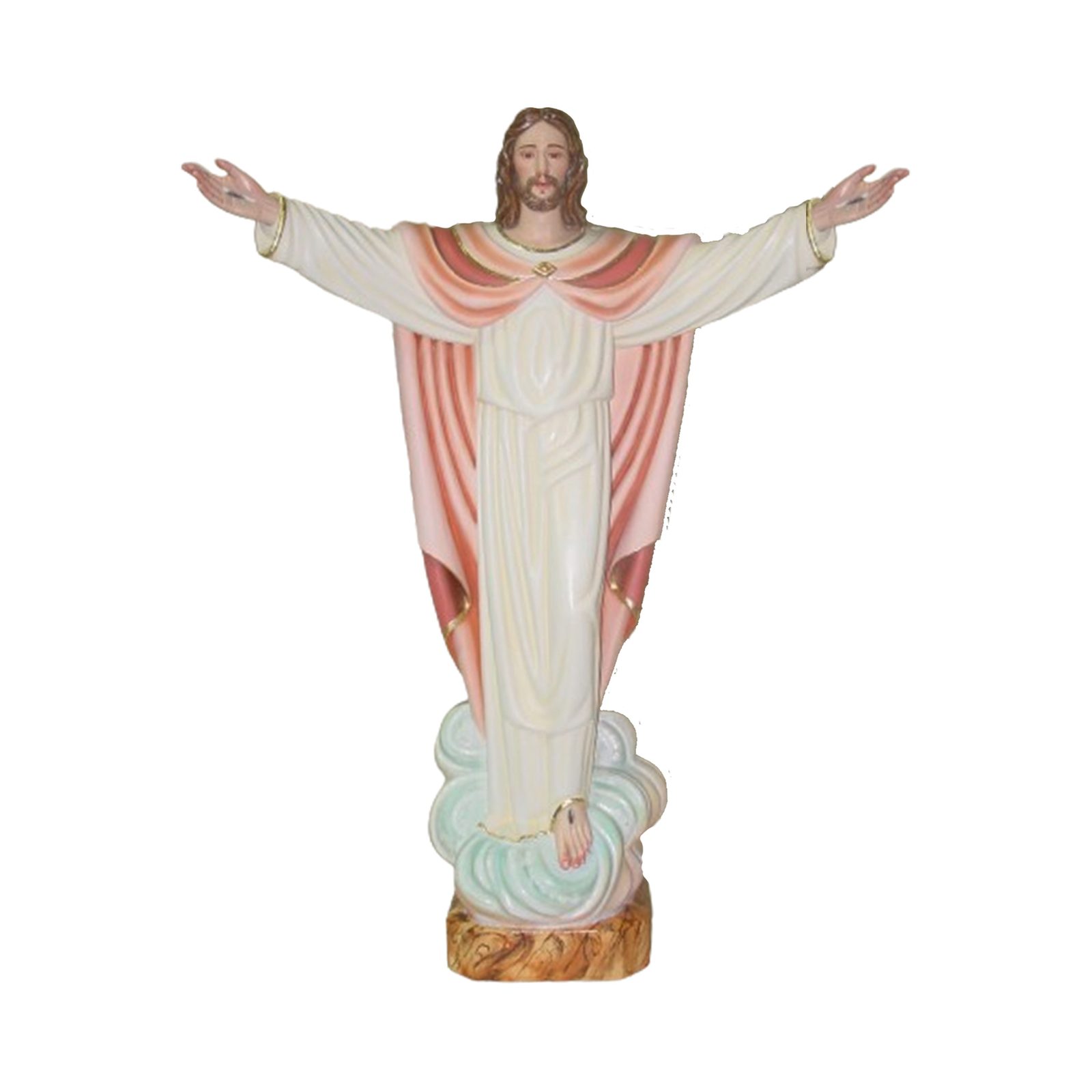 IC02STP587 彩绘木雕-复活基督(Resurrected Christ)-多尺寸 - 图片 1