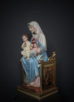 彩绘木雕-圣母圣心与圣婴耶稣（Sacred Heart of Mary with
  Baby Jesus）-多尺寸 - 图片 3