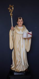 彩绘木雕-圣伯尔纳铎（St. Bernard）-多尺寸 - 图片 3