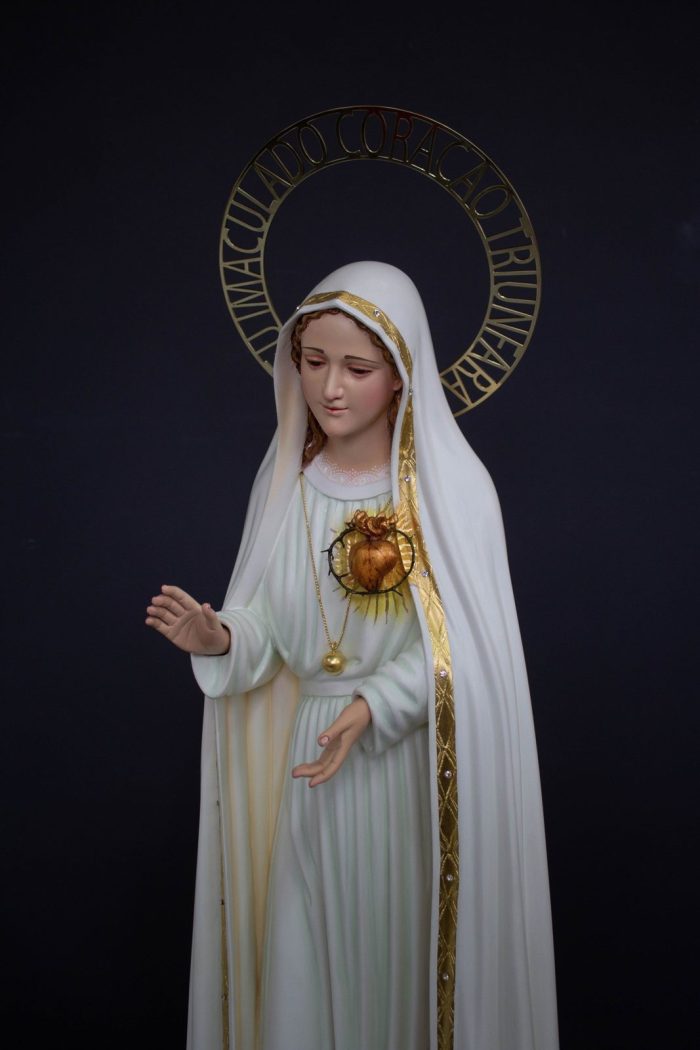彩绘木雕-圣母圣心（Sacred Heart of Mary）-多尺寸 - 图片 2