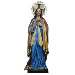 彩绘木雕-耶稣圣心（Sacred Heart of Jesus）-多尺寸