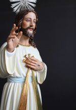彩绘木雕-基督·慈悲的（Christ the Merciful）-多尺寸 - 图片 2