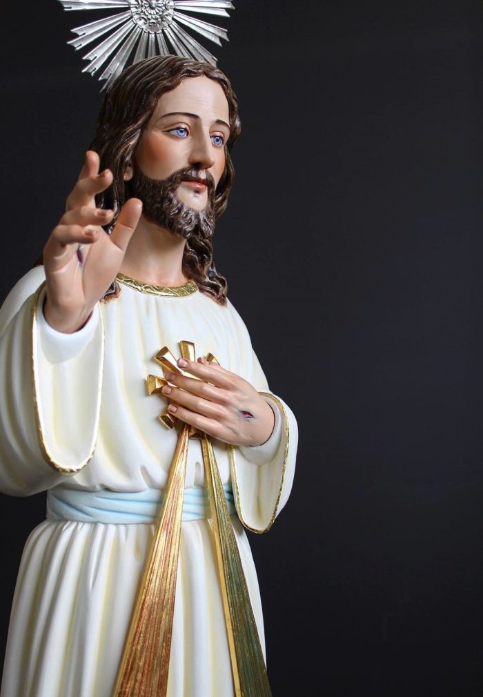 彩绘木雕-基督·慈悲的（Christ the Merciful）-多尺寸 - 图片 2