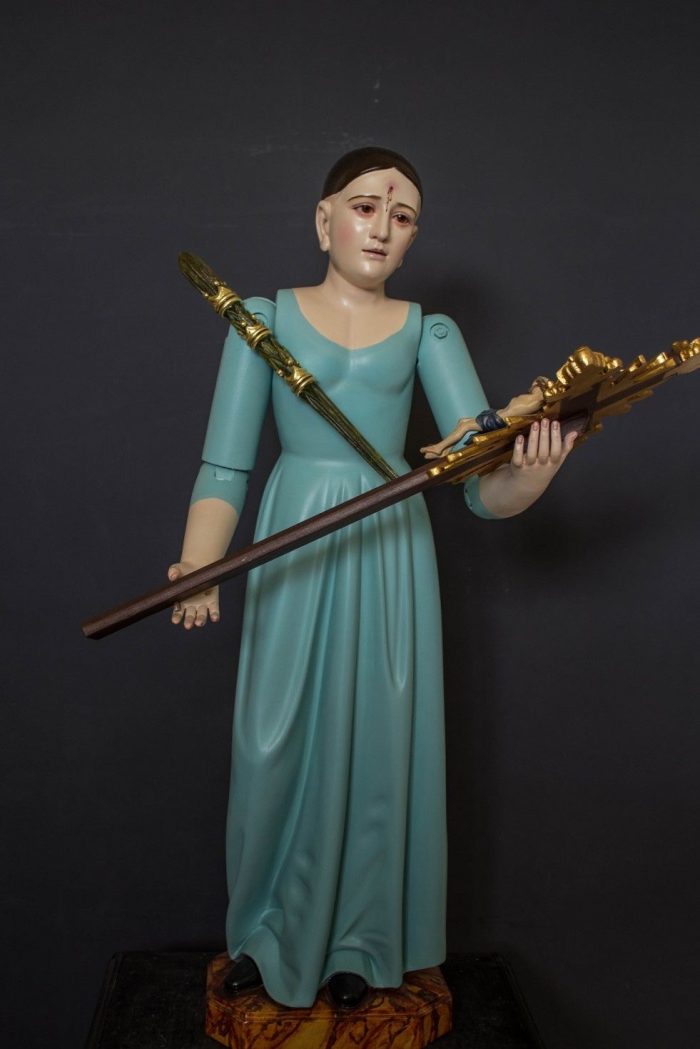 彩绘木雕-罗卡式圣丽达（Saint Rita "Roca"）-多尺寸 - 图片 2