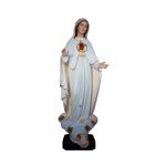 彩绘木雕-圣母圣心（Sacred Heart of Mary）-多尺寸