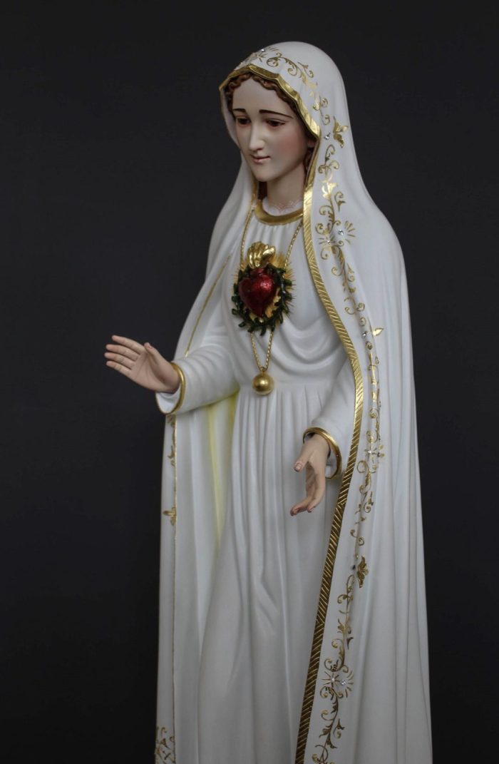 彩绘木雕-圣母圣心（Sacred Heart of Mary）-多尺寸 - 图片 3