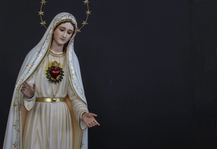 彩绘木雕-圣母圣心（Sacred Heart of Mary）-多尺寸 - 图片 3