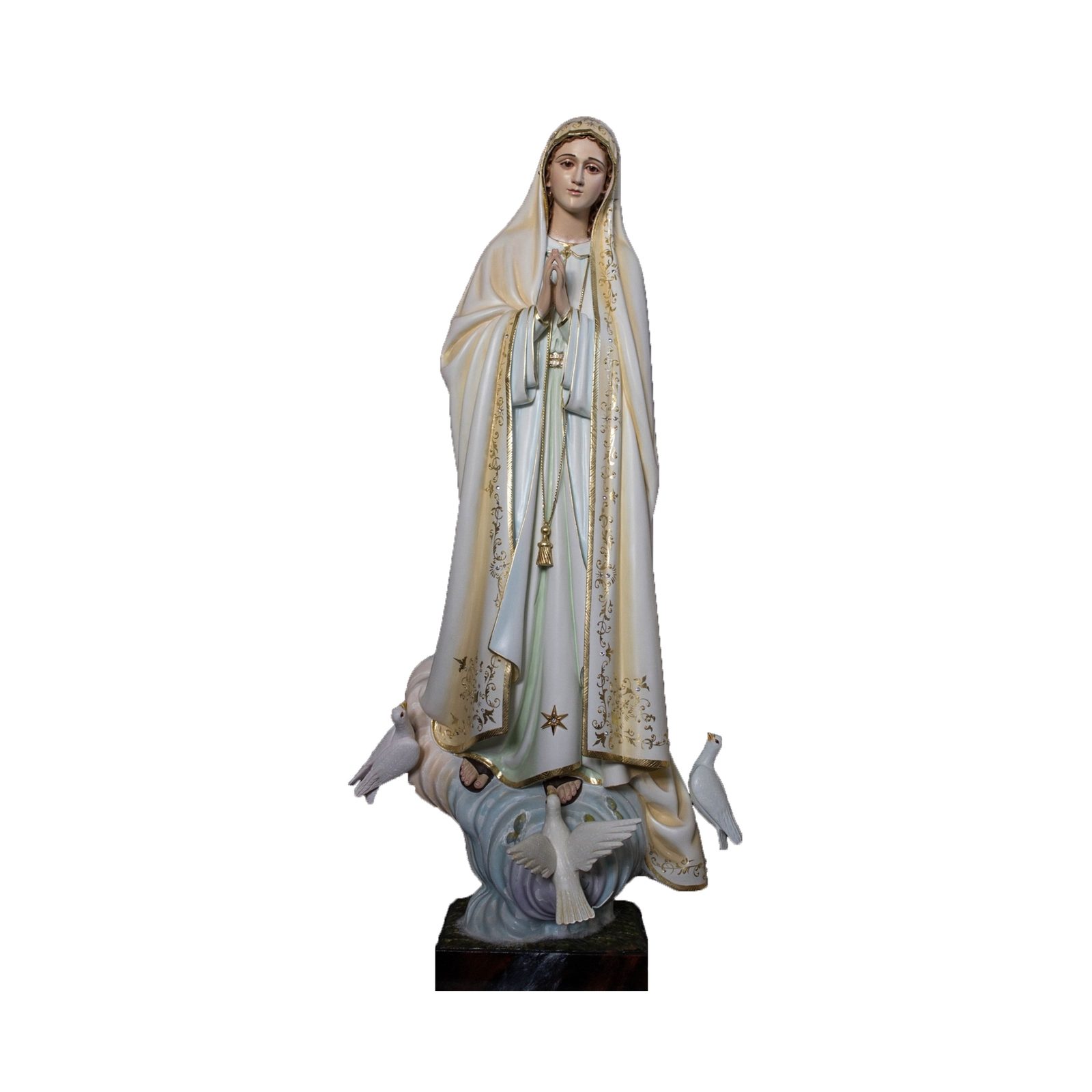 IC02STP016 彩绘木雕-蓬塔法蒂玛圣母(Our Lady of Fatima of Ponta)-多尺寸 - 图片 1