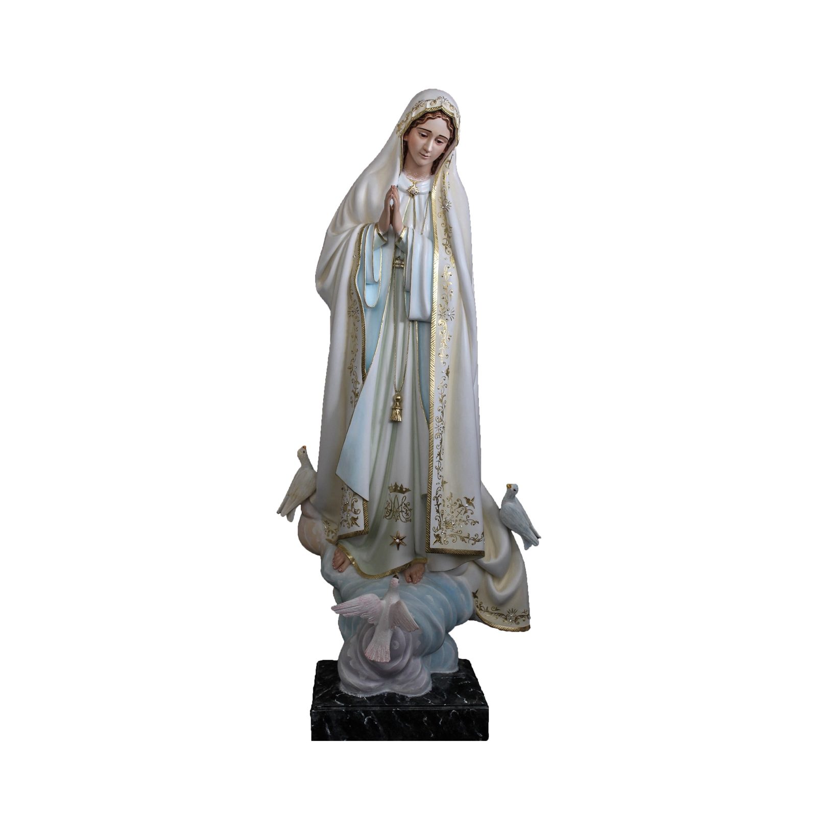 IC02STP017 彩绘木雕-蓬塔法蒂玛圣母(Our Lady of Fatima of Ponta)-多尺寸 - 图片 1