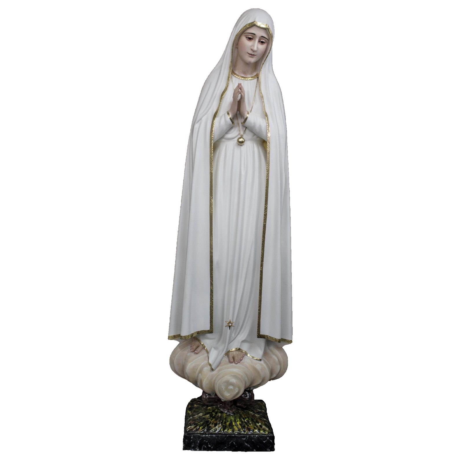 IC02STP023 彩绘木雕-法蒂玛朝圣圣母(Our Lady of Fatima Pilgrim)-多尺寸 - 图片 1
