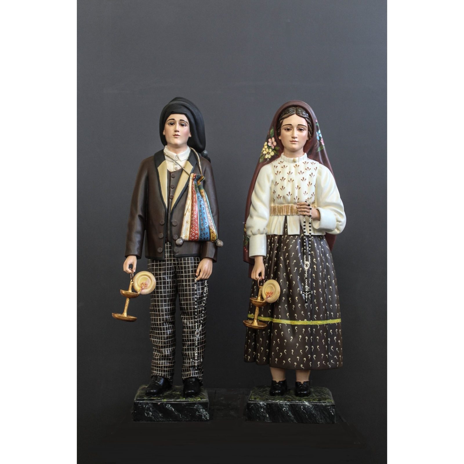 IC02STP038 彩绘木雕-圣·雅辛达(Saint Jacinta)-多尺寸 - 图片 1