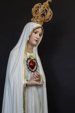 彩绘木雕-玛利亚圣心（Sacred Heart of Mary）-多尺寸 - 图片 2