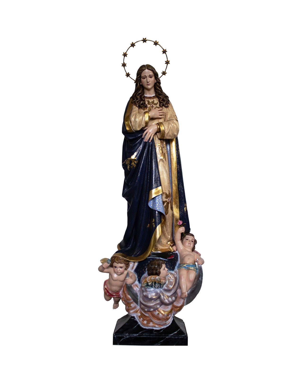 IC02STP106 彩绘木雕-圣母无染原罪(Our Lady of the Conception)-多尺寸 - 图片 1