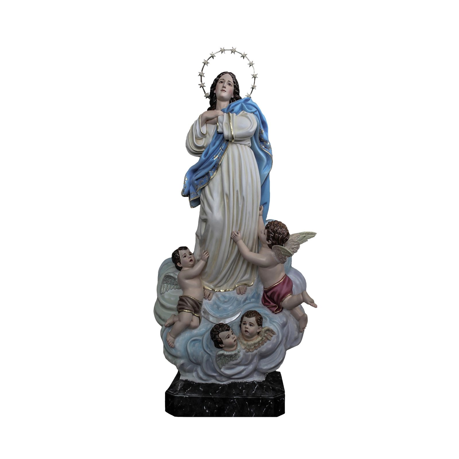 IC02STP110 彩绘木雕-圣母无染原罪(Our Lady of the Conception)-多尺寸 - 图片 1